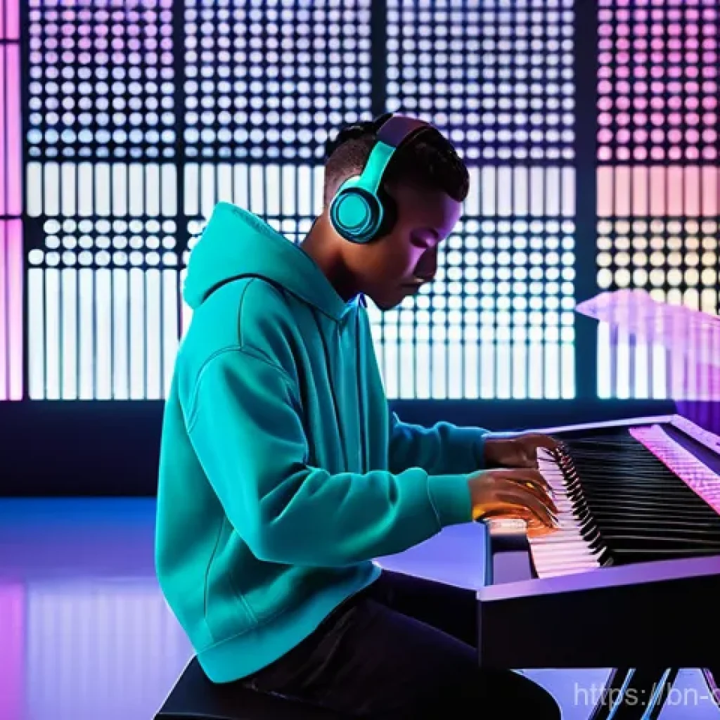 작곡가의 작품 퀄리티 향상 전략 - **Prompt 1: AI-Powered Sound Creation in a Futuristic Studio**
    "A young, diverse musician, dress...