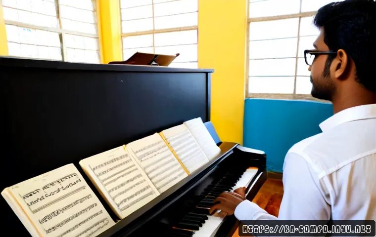 작곡가 이론 교육 과정 - Photorealistic Bengali music theory class in a bright modern learning studio, an experienced Banglad...